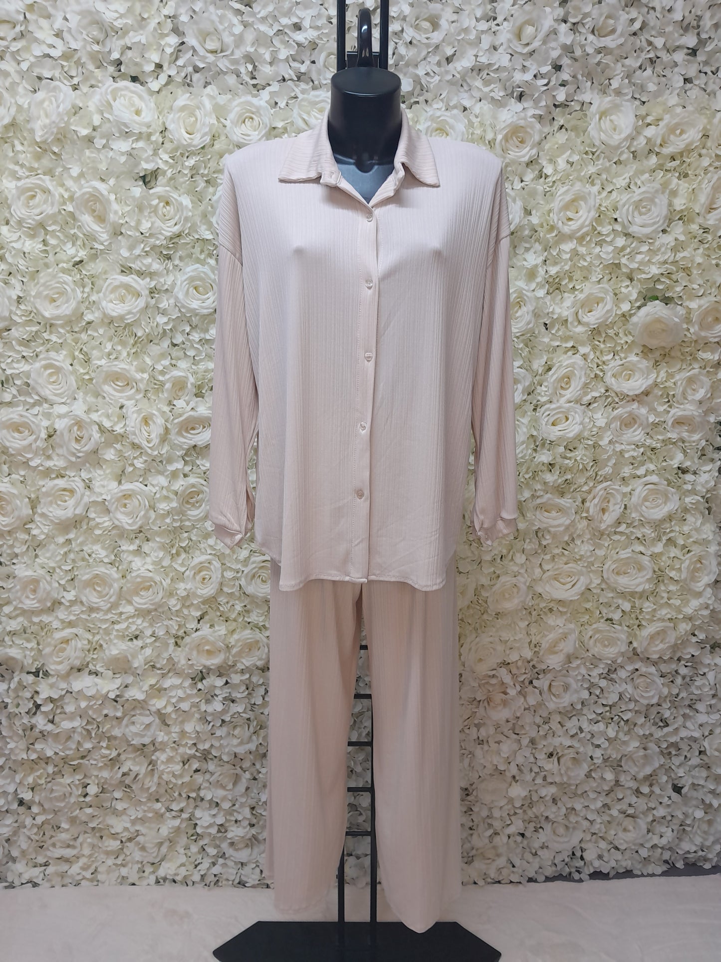 Button Shirt With Trouser 12 Color