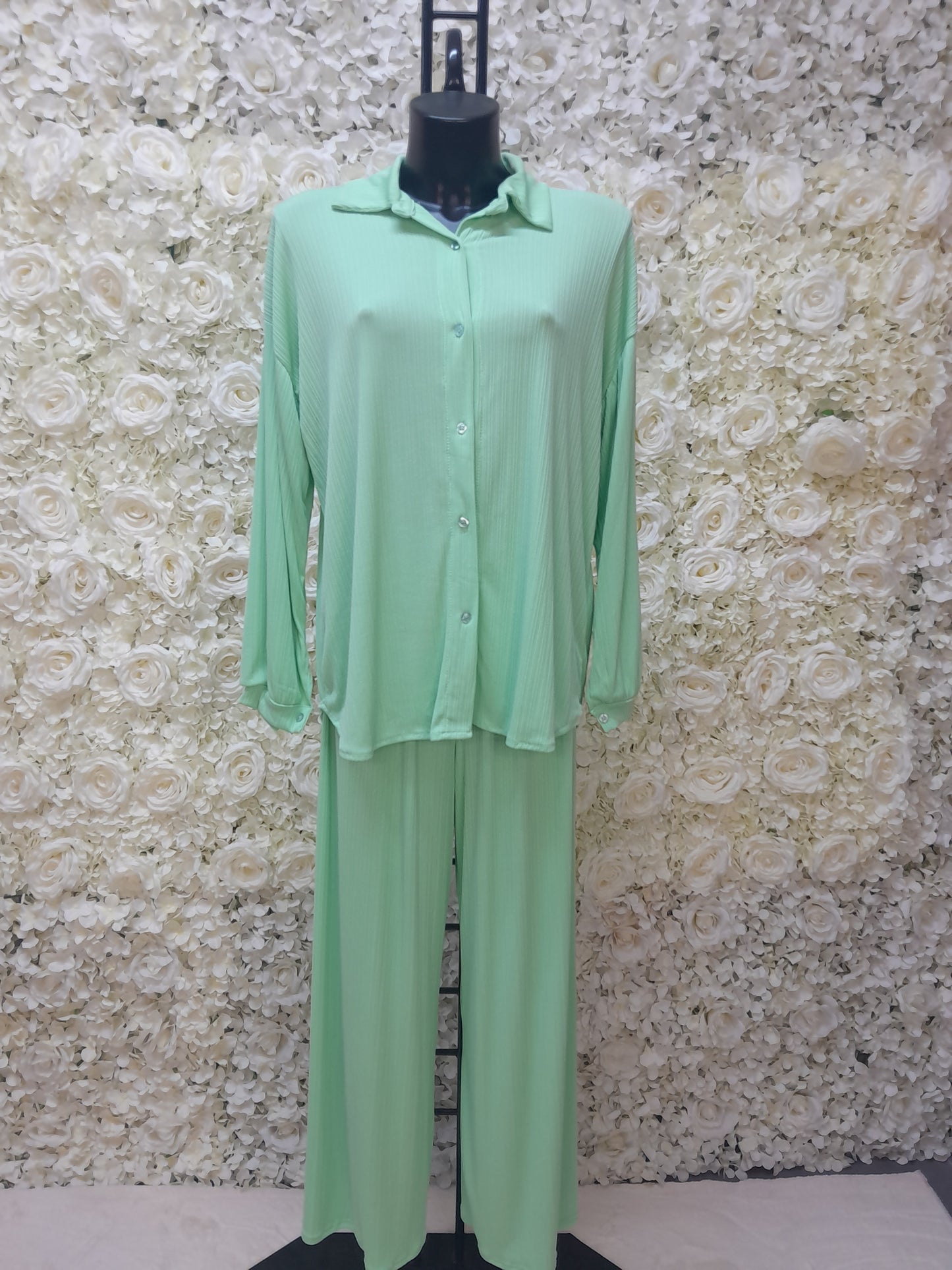 Button Shirt With Trouser 12 Color