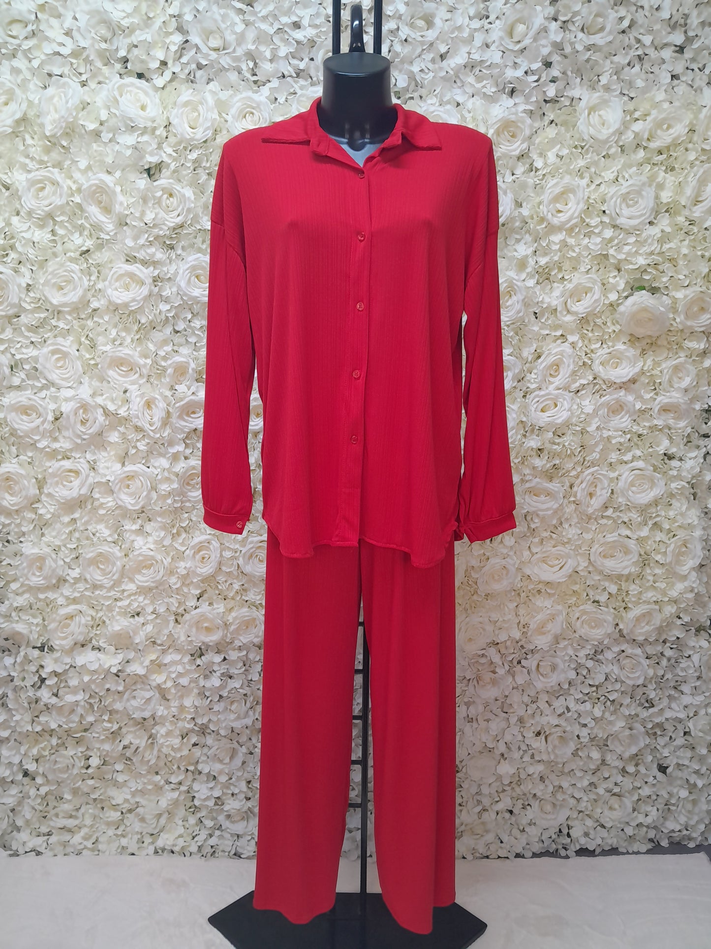 Button Shirt With Trouser 12 Color