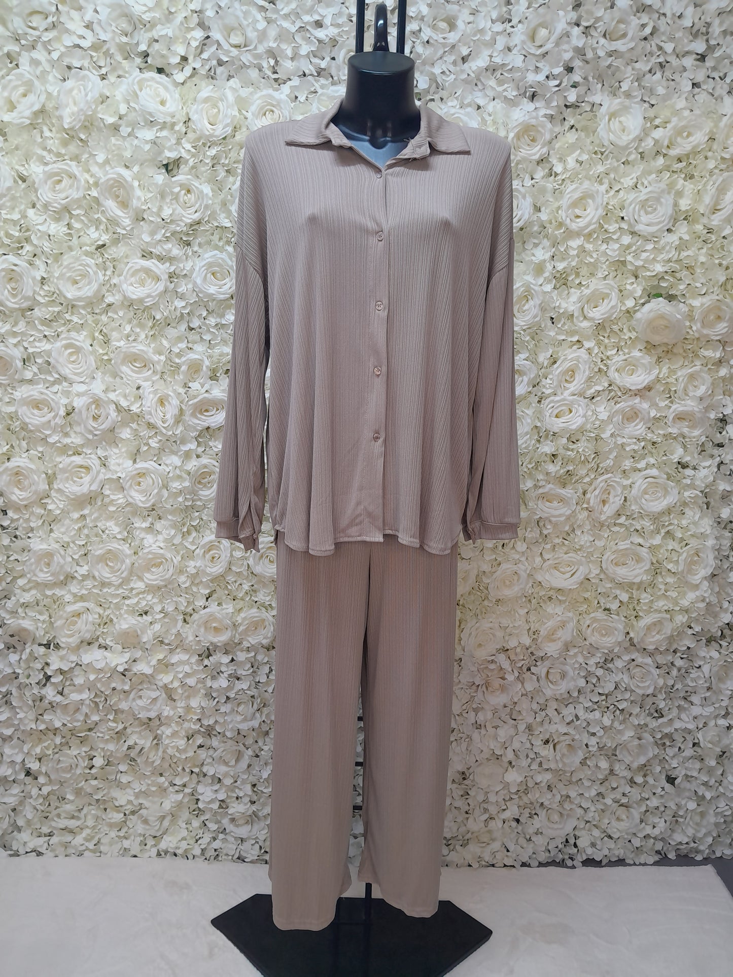 Button Shirt With Trouser 12 Color