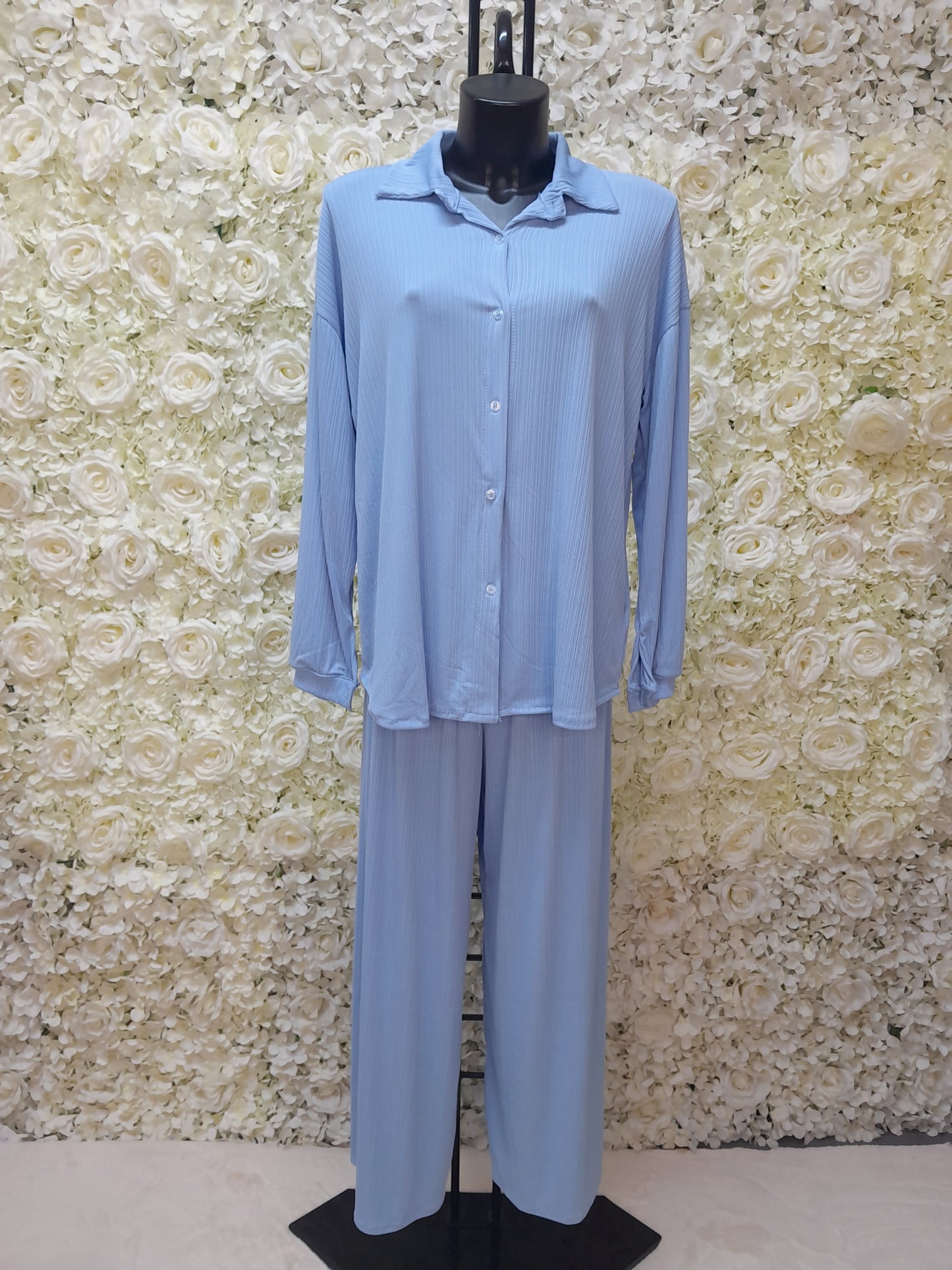 Button Shirt With Trouser 12 Color