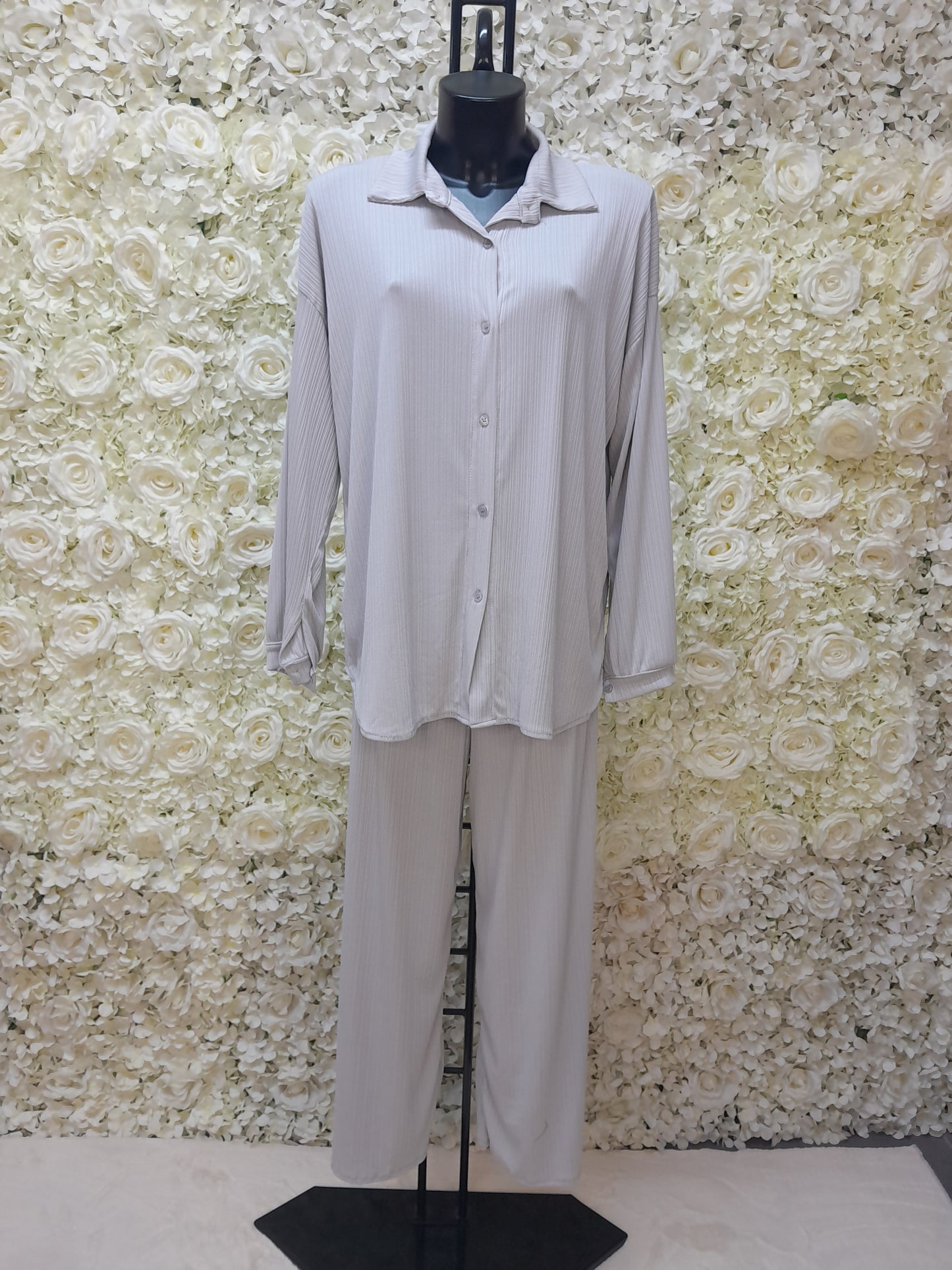 Button Shirt With Trouser 12 Color