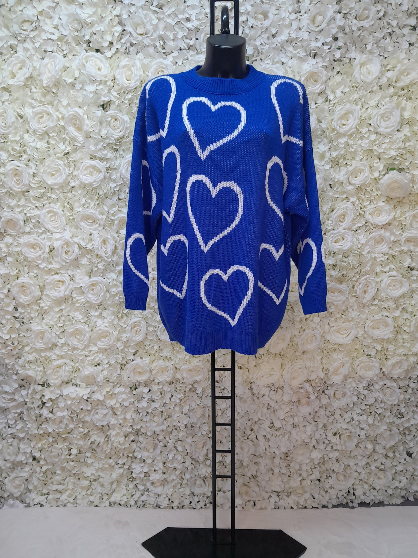 Sweater High Neck Heart Design 5 Color